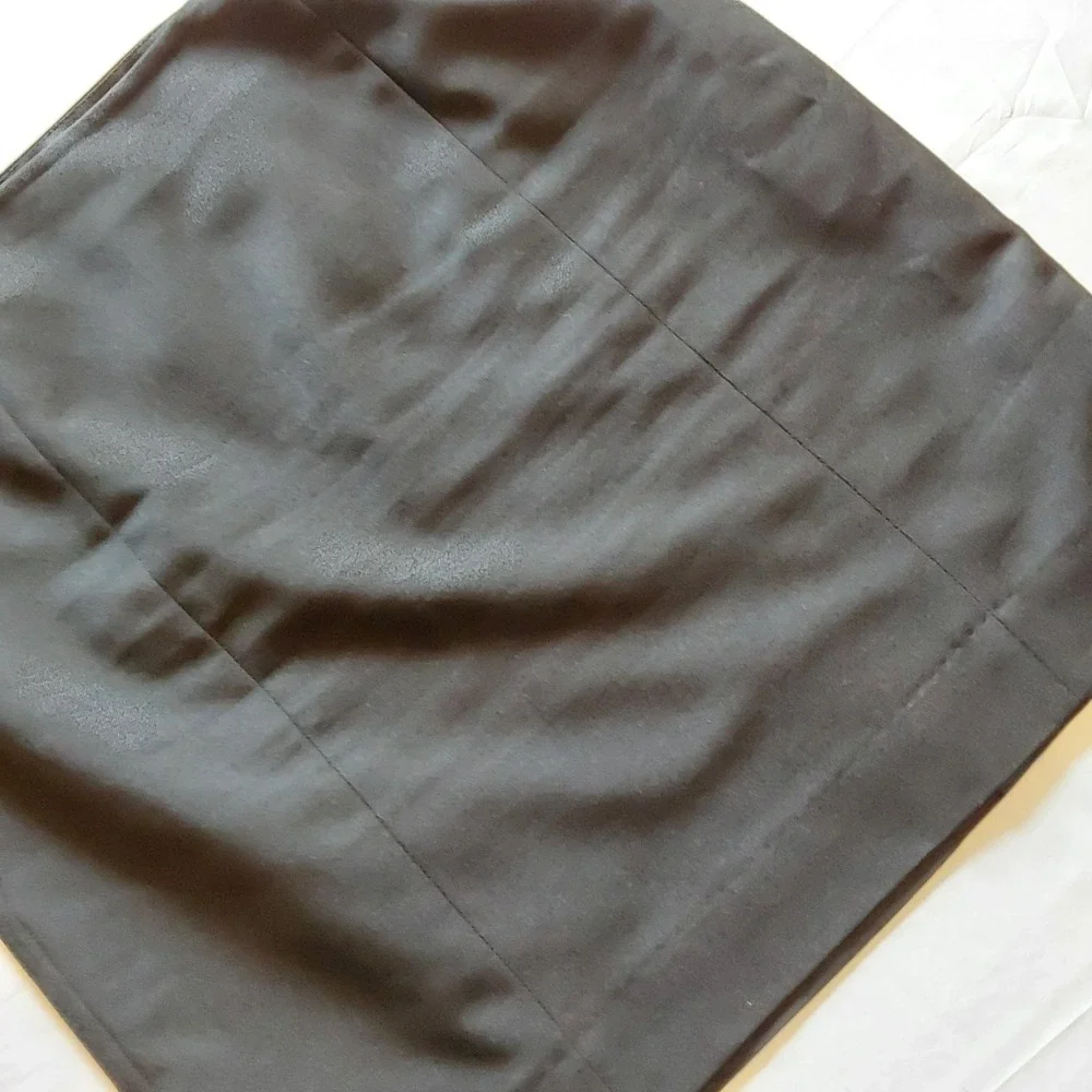 Le Suit Separates Pencil‎ Skirt Womens Size 10P Black Lined Zipper Stretch Poly